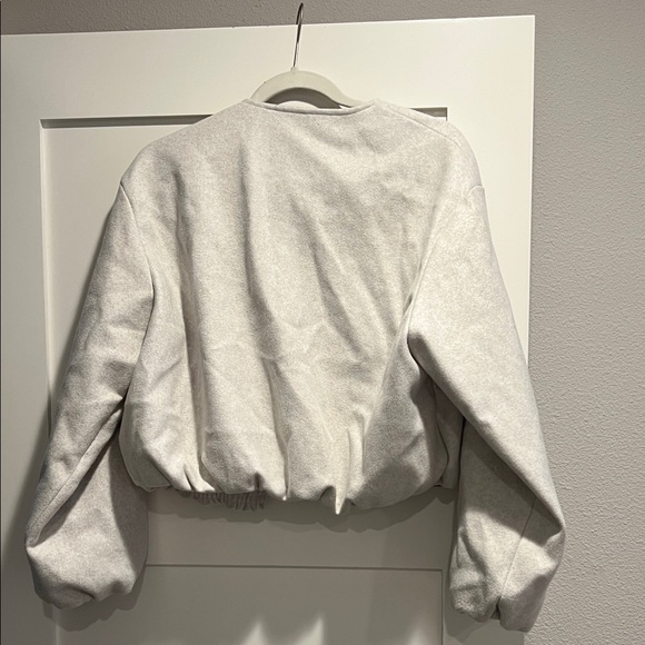 Zara Women's Light Gray Bomber Jacket - Picture 3 of 3